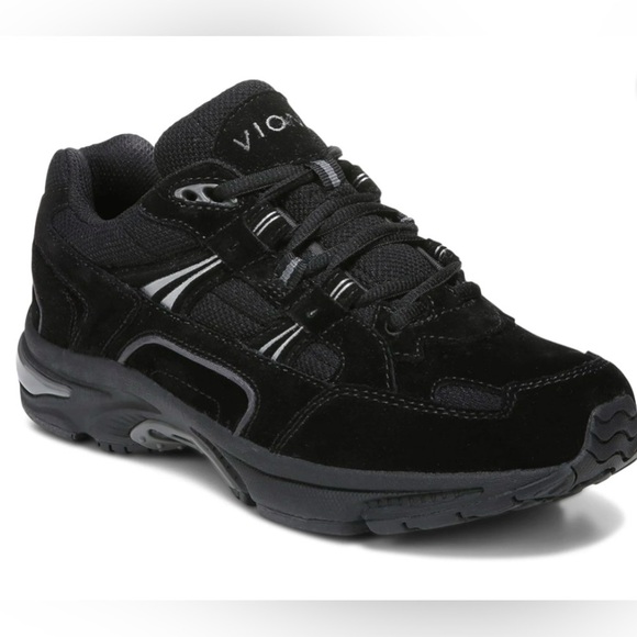 VIONIC Women Black Genuine Suede PRISTINE Walker 9.5 WIDE Orthotic Arch Support2 - Picture 1 of 12
